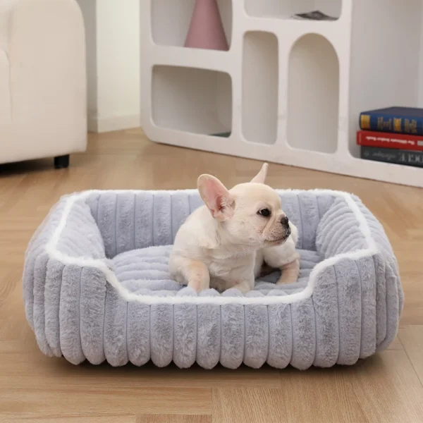 Large Dog Bed Cat Bed Plush Soft Comfortable Pet Bed Square Warm Cat Sofa Non-slip Bottom Dog Sofa