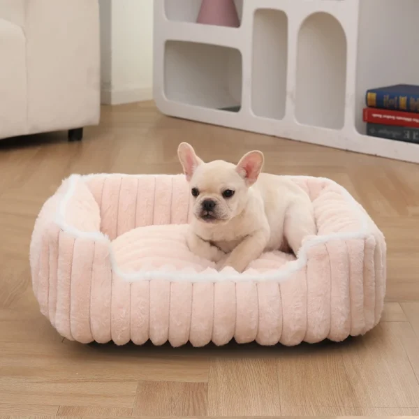 Large Dog Bed Cat Bed Plush Soft Comfortable Pet Bed Square Warm Cat Sofa Non-slip Bottom Dog Sofa