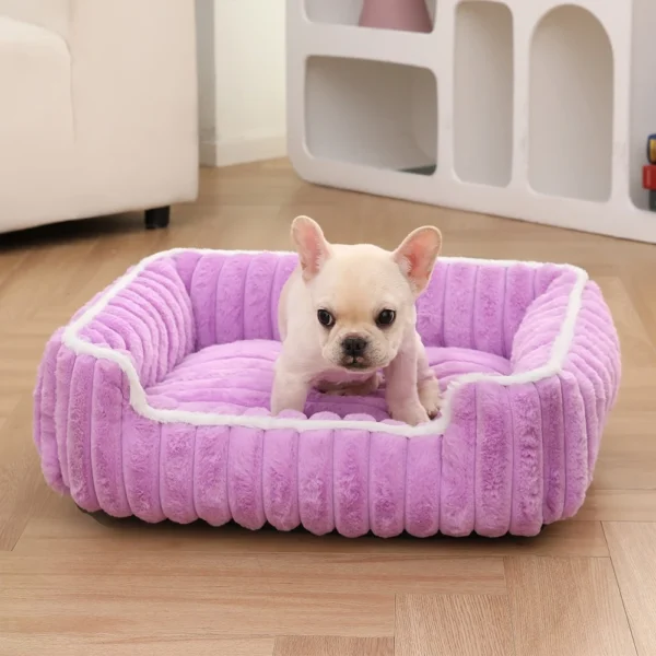 Large Dog Bed Cat Bed Plush Soft Comfortable Pet Bed Square Warm Cat Sofa Non-slip Bottom Dog Sofa
