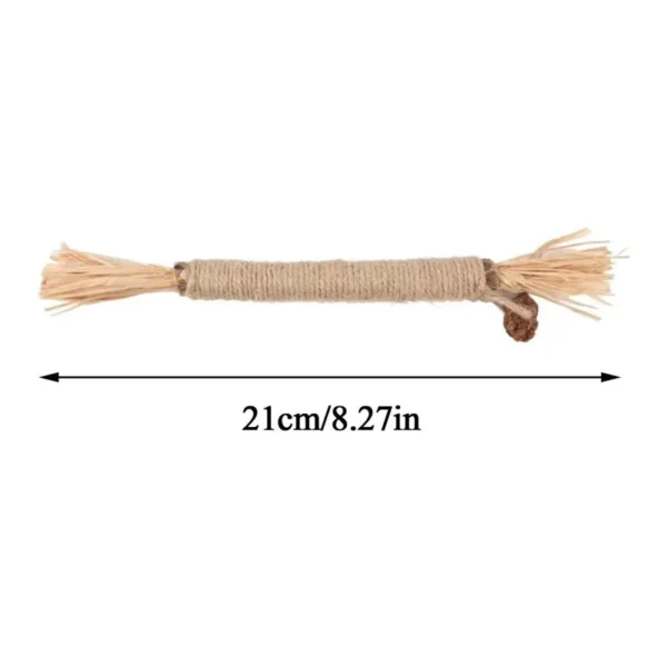 Cat Chew Stick – Natural Teeth Cleaning Silvervine & Hemp Rope Toy (21cm)