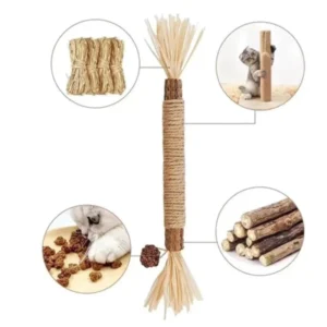 sg-11134201-7rdyo-m1gujlknc61q74.webp Cat Chew Stick – Natural Teeth Cleaning Silvervine & Hemp Rope Toy (21cm)