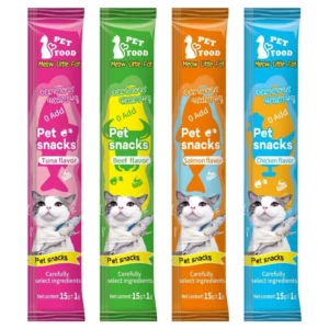 15g Salmon Tuna Mixed Flavor Cat Sticks Nutritious Wet Food Snacks All Stage Kitten Adult Cat Treats