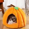 Pumpkin Cat Nest Closed Cat Nest Anti Dirty Sleep Mat Pet Nest Removable Warm Cute Perkara Kucing