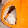 Pumpkin Cat Nest Closed Cat Nest Anti Dirty Sleep Mat Pet Nest Removable Warm Cute Perkara Kucing