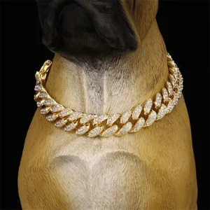 sg-11134201-825zq-mjdx0gkbin0g0c.webp Pet Dog Cuban Chain Collar – Fashion Metal Necklace, Domineering Luxury Dog Collar with Safety Buckle