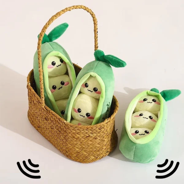 Dog Toys Entertainment – Edamame Plush Squeaky Toy