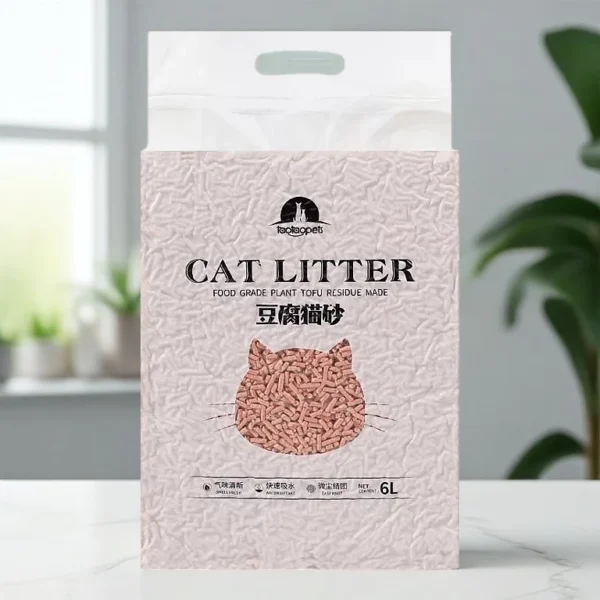 Fast Clumping Tofu Cat Litter – Low Dust, Odor Control Cat Sand (6L)